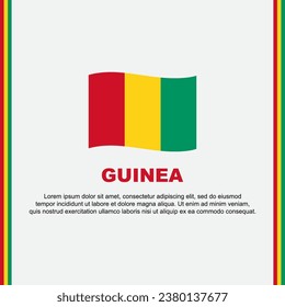 Guinea Flag Background Design Template. Guinea Independence Day Banner Social Media Post. Guinea Cartoon