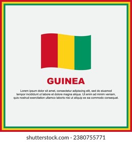 Guinea Flag Background Design Template. Guinea Independence Day Banner Social Media Post. Guinea Banner