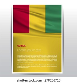 Guinea flag Brochure - Vector Flyer Cover Page Design