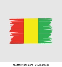 Pincel de la bandera de Guinea. Bandera nacional
