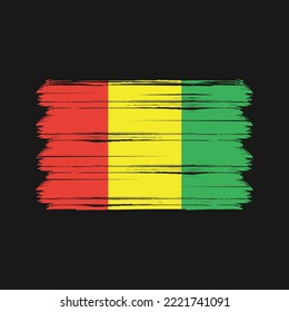 Guinea Flag Brush. National Flag