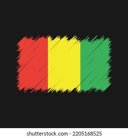 Guinea flag brush strokes painted 
