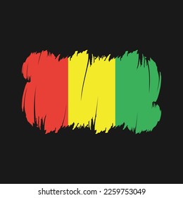 Pincel de bandera de Guinea con vector