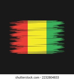 Guinea-Flagge - Vektorgrafik mit Pinselspitze