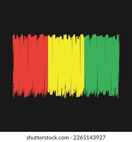 Ilustración del vector del pincel de bandera de Guinea