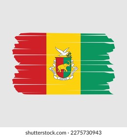 Guinea-Flagge - Vektorgrafik mit Pinselspitze
