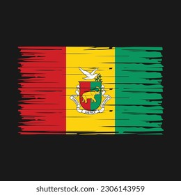 Ilustración del vector del pincel de bandera de Guinea