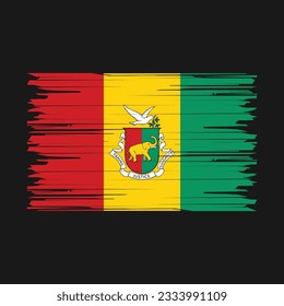 Ilustración del vector del pincel de bandera de Guinea