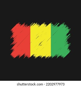 Guinea Flag Brush Vector. National Flag