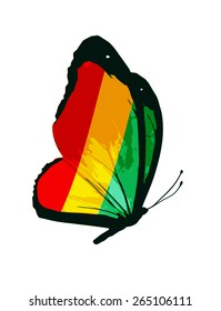 Guinea flag butterfly - vector