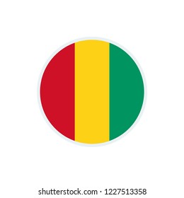 Guinea flag. Guinea circle flag.