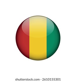 Guinea Flag Circle Vector Template