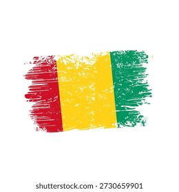  Bandeira da Guiné com efeito grunge - ilustração vetorial