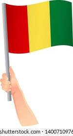 Guinea flag in hand icon
