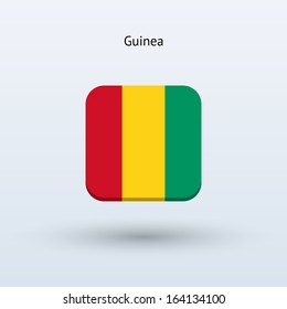 Guinea flag icon. Vector illustration.