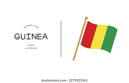 Ilustración del vector de la bandera de Guinea