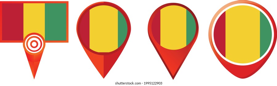 Guinea flag icon . web icon set . icons collection. Simple vector illustration.