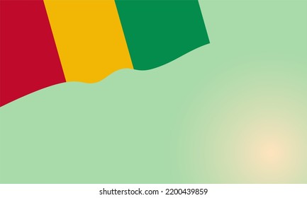 Guinea Flag independence day background