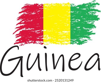 Logótipo da bandeira da Guiné e ícone do vetor.