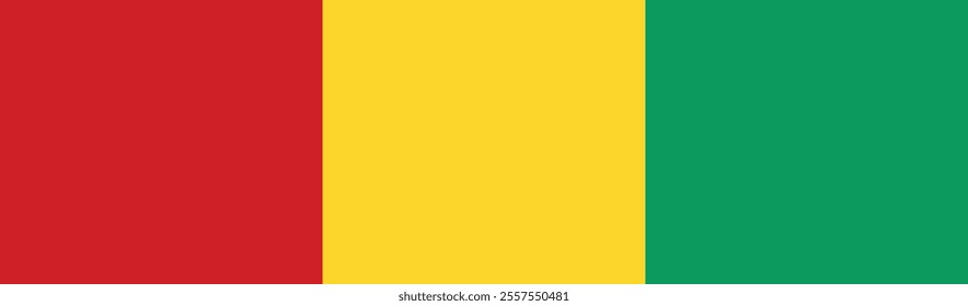 Guinea flag long banner digital vector illustration