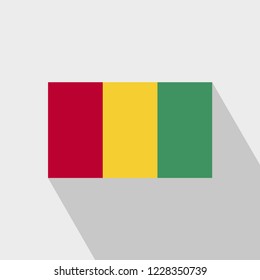 Guinea flag Long Shadow design vector