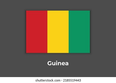 Guinea flag, National Guinean official colors and proportion correctly. vector.