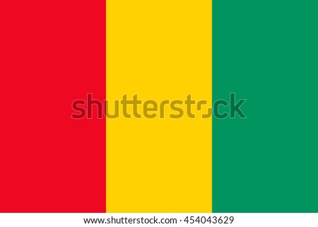 Guinea flag, National Guinean official colors and proportion correctly. vector.