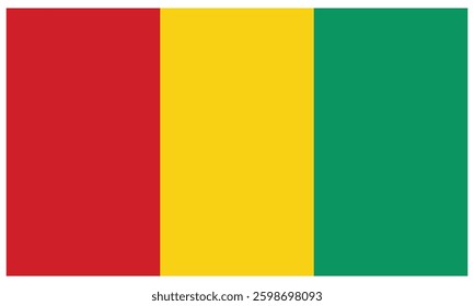 Guinea flag, Guinea national flag. Vector.
