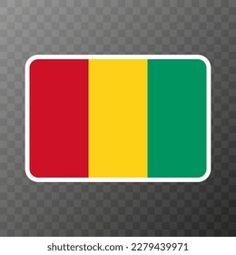 Guinea-Flagge, offizielle Farben und Proportionen. Vektorgrafik.