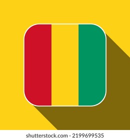 Guinea flag, official colors. Vector illustration.