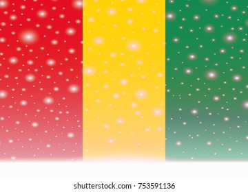 guinea flag on christmas background