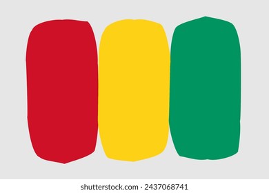 Guinea flag - painted design vector illustration. Vector brush style
