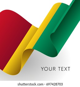 Guinea flag. Patriotic design. Vector illustration.