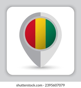 Guinea Flag Pin Map Icon