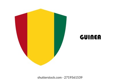 Bandera de Guinea en forma de escudo (insignia)