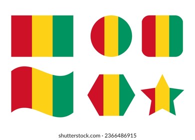 La bandera de Guinea: simple ilustración del día de la independencia o elección