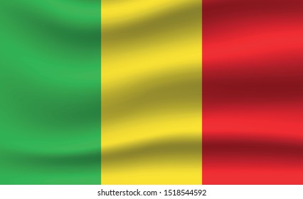 Guinea flag. Simple vector. National flag of Guinea 