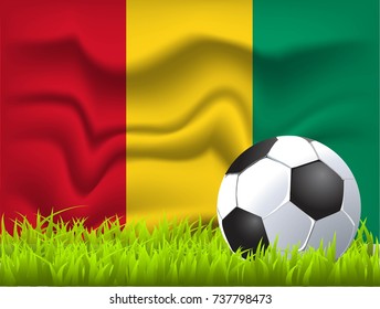 Guinea flag and soccer ball