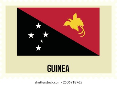 Guinea flag stamp for decoration