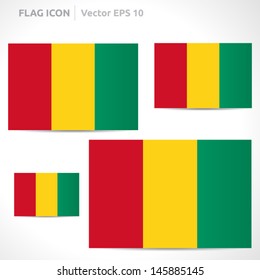 Guinea flag template | vector symbol design | color yellow red and green | icon set