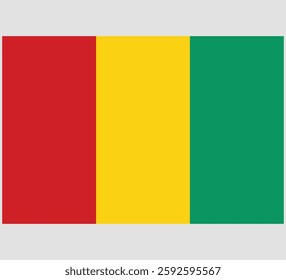 Guinea Flag Vector Design ,Guinea Country Flag