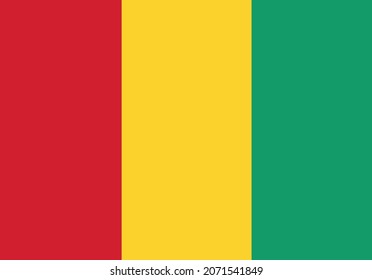 Guinea flag in vector. Flat vector illustration
