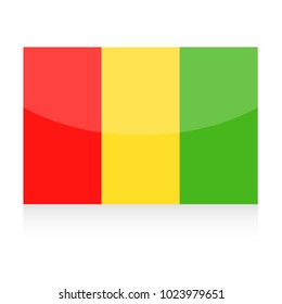 Guinea Flag Vector Icon - Illustration