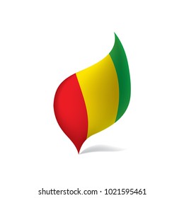 guinea flag, vector illustration