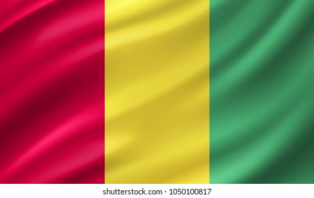 Guinea Flag in Vector Illustration