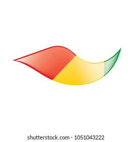 guinea flag, vector illustration