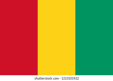 Guinea Flag vector illustration
