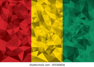 Guinea flag vector illustration.