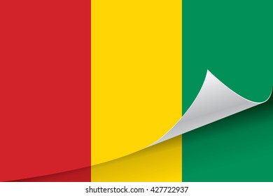Guinea flag vector illustration.