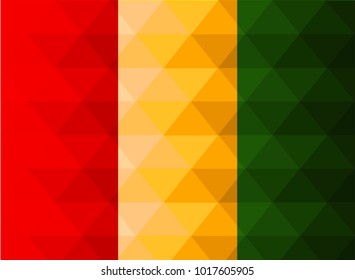 Guinea Flag vector illustration. Guinea Flag. National Flag of Guinea.